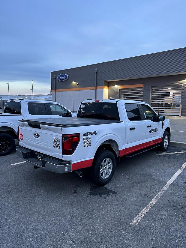 Boswell, f-150 partial wrap, installed by Clean Cut Graphics