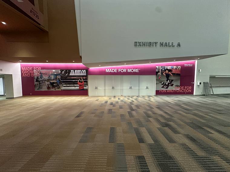 Interface, exhibit hall entrance, greater columbus convention center, installed by Clean Cut Graphics