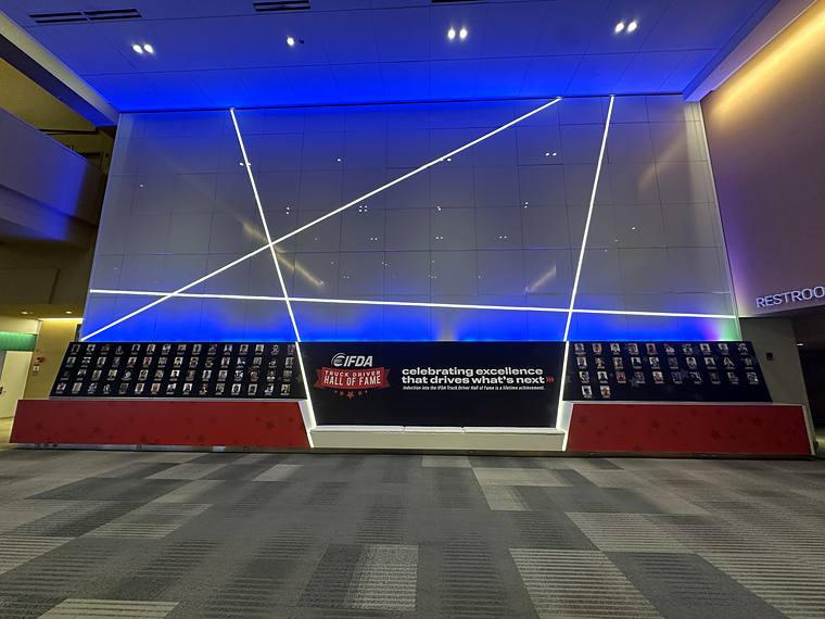 IFDA Truck Driver Hall of Fame, node wall, greater columbus convention center, installed by Clean Cut Graphics