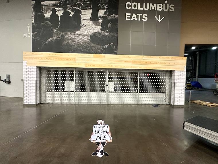 Columbus Eats, concession facade, greater columbus convention center, installed by Clean Cut Graphics